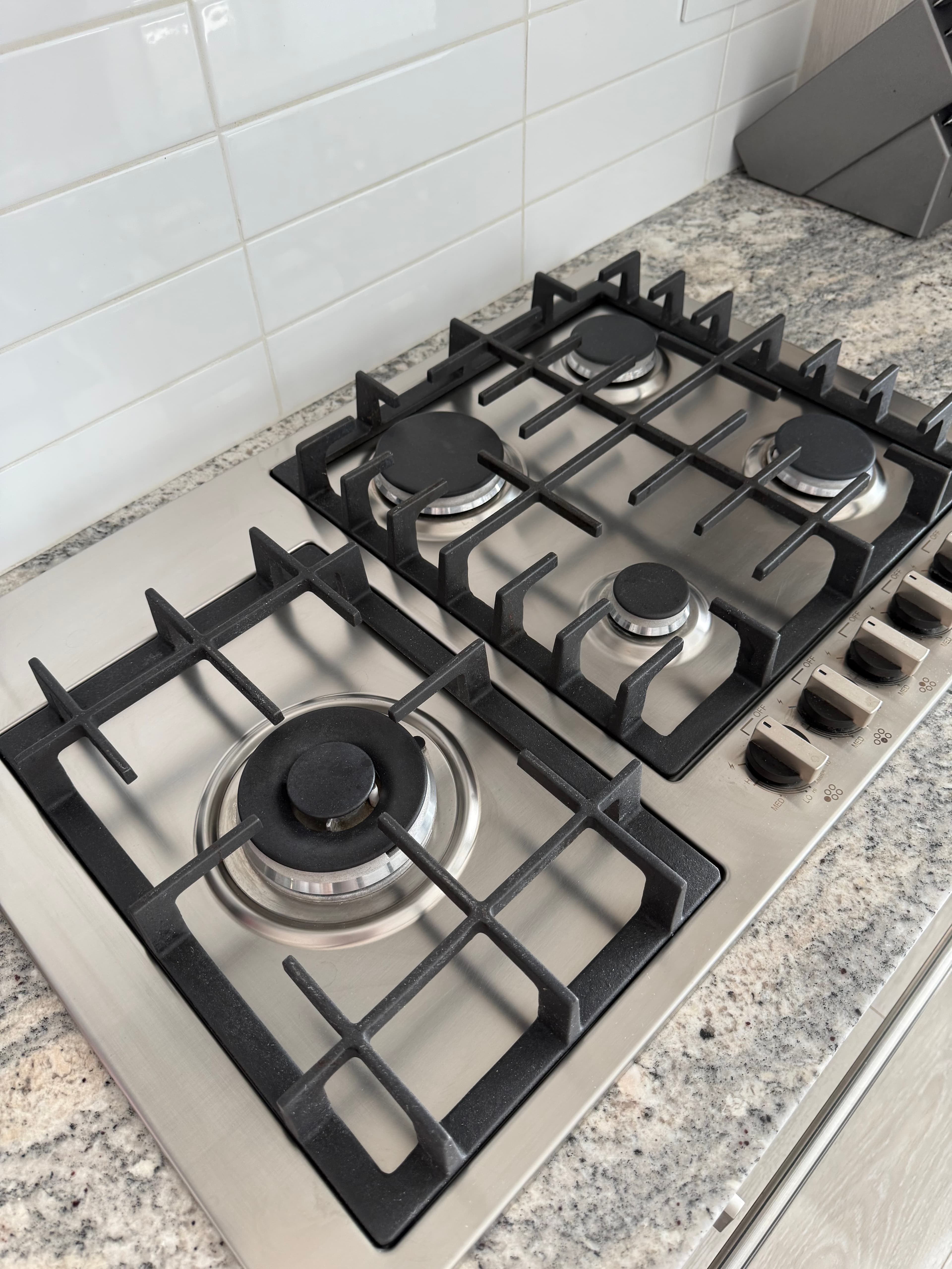 Stove Top after cleaning